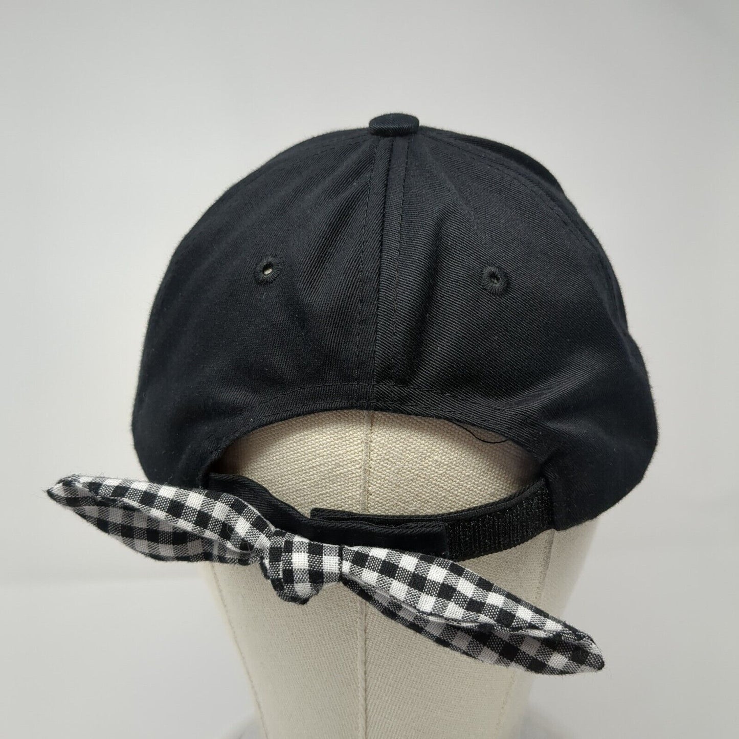 Girl Power Strapback Hat Black One Size Bow Embroidered Wonder Nation