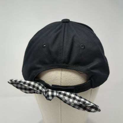 Girl Power Strapback Hat Black One Size Bow Embroidered Wonder Nation