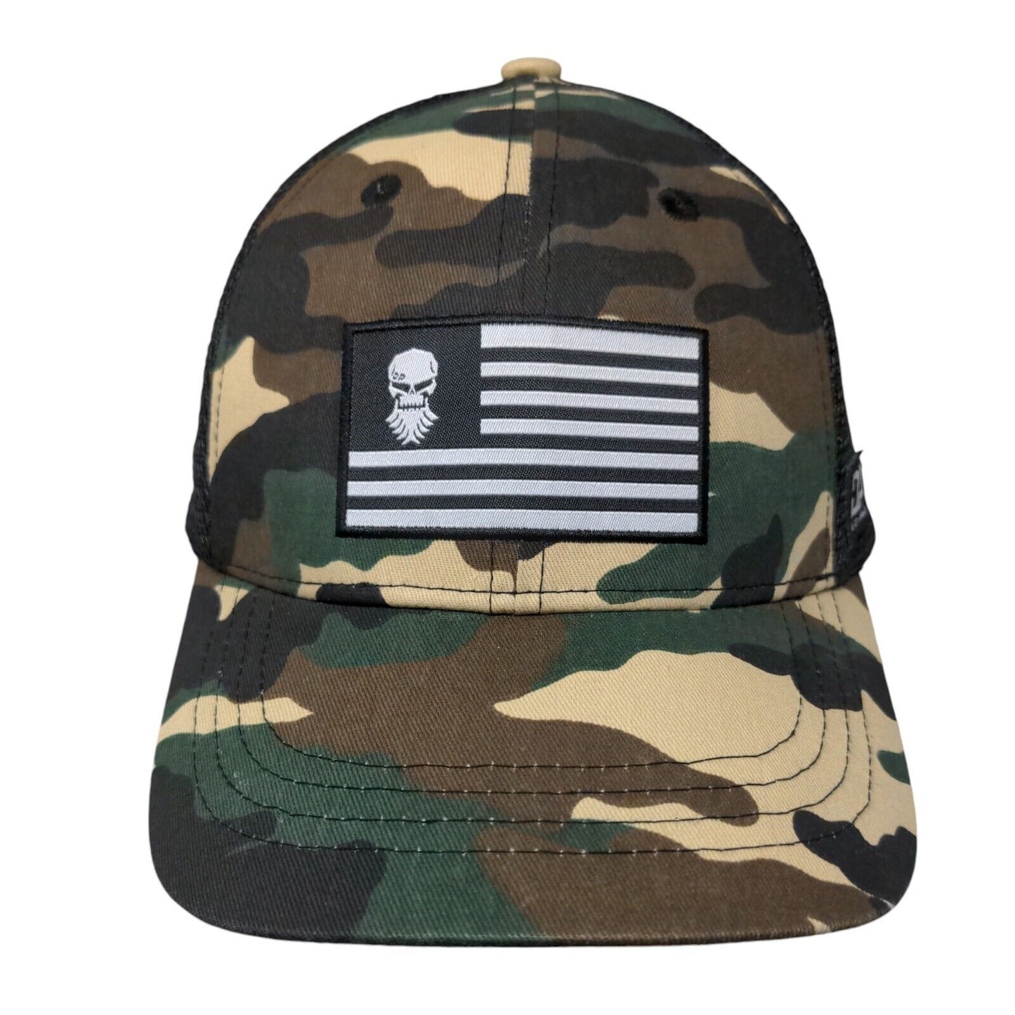 USA Flag Patch Snapback Mesh Back Trucker Hat Camo One Size Diesel Power