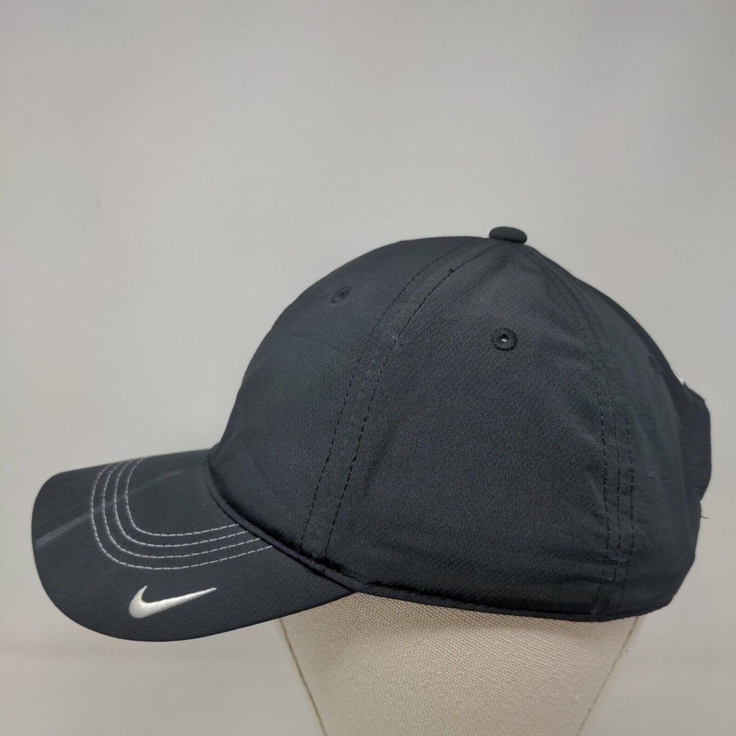 Nike Golf Swoosh Snapback Hat Black OSFM Embroidered Outdoor