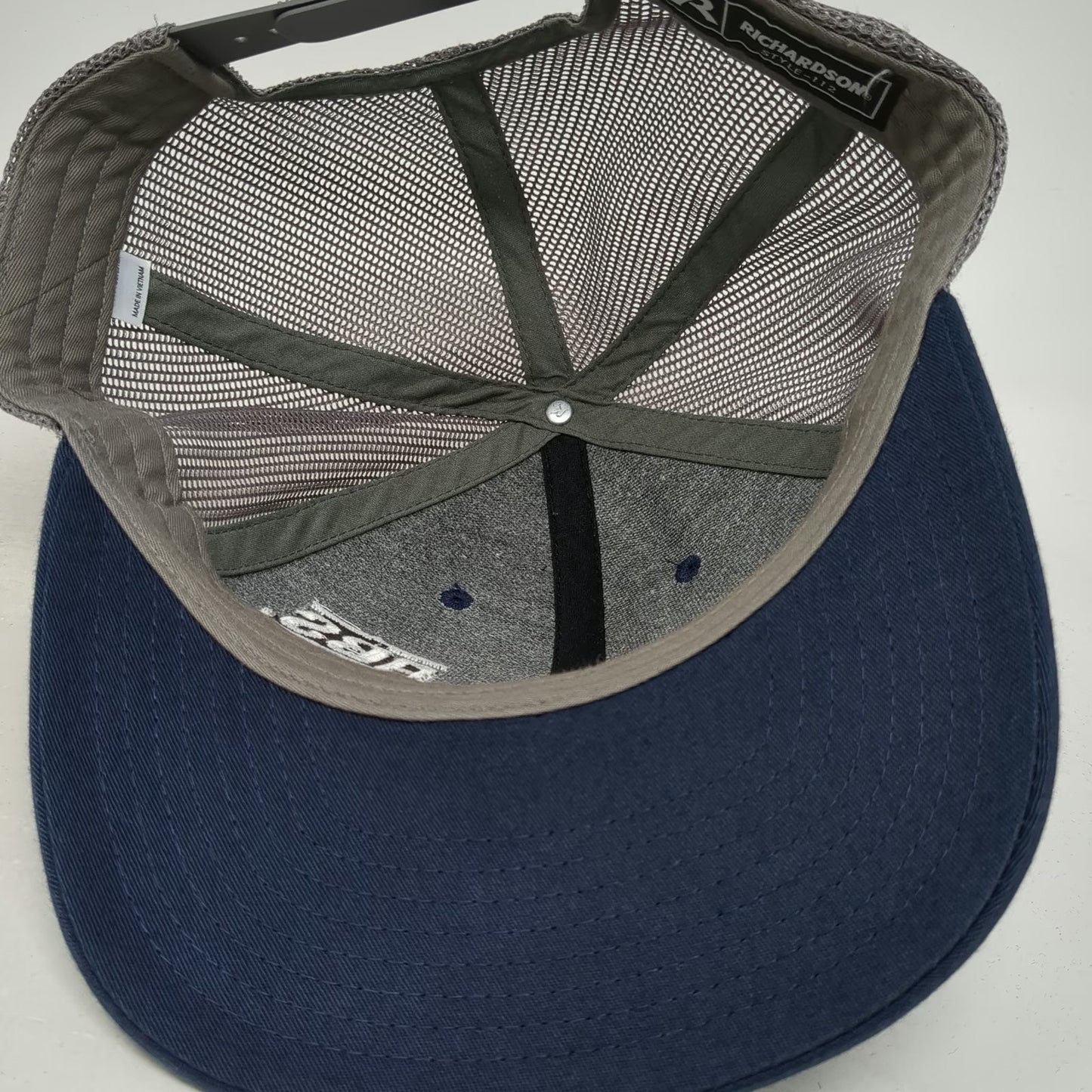 Richardson Trucker Hat Blue Gray One Size ABS Logo Mesh Snapback 112 Hat