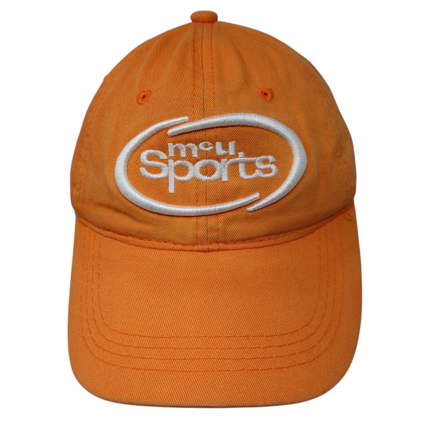 MCU Sports Slideback Hat Orange One Size Adjustable Embroidered OC Sports