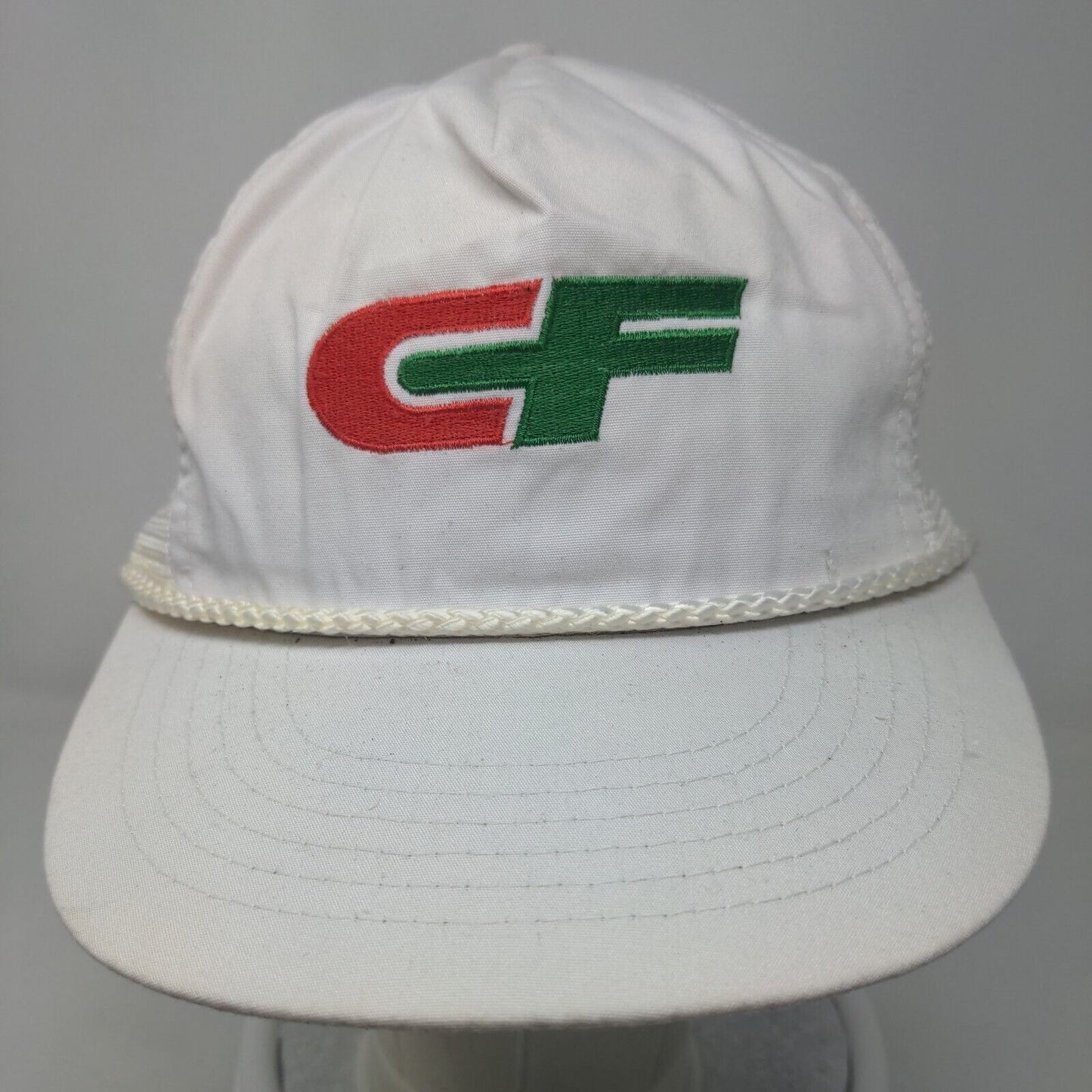 Consolidated Freightways Slideback Mesh Back Braid Trucker Hat White OSFA