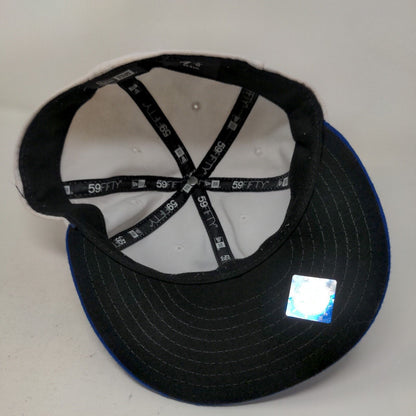 New Era Men's Fitted Hat White Blue Size 7 1/8 Florida Gators Embroidered Logo