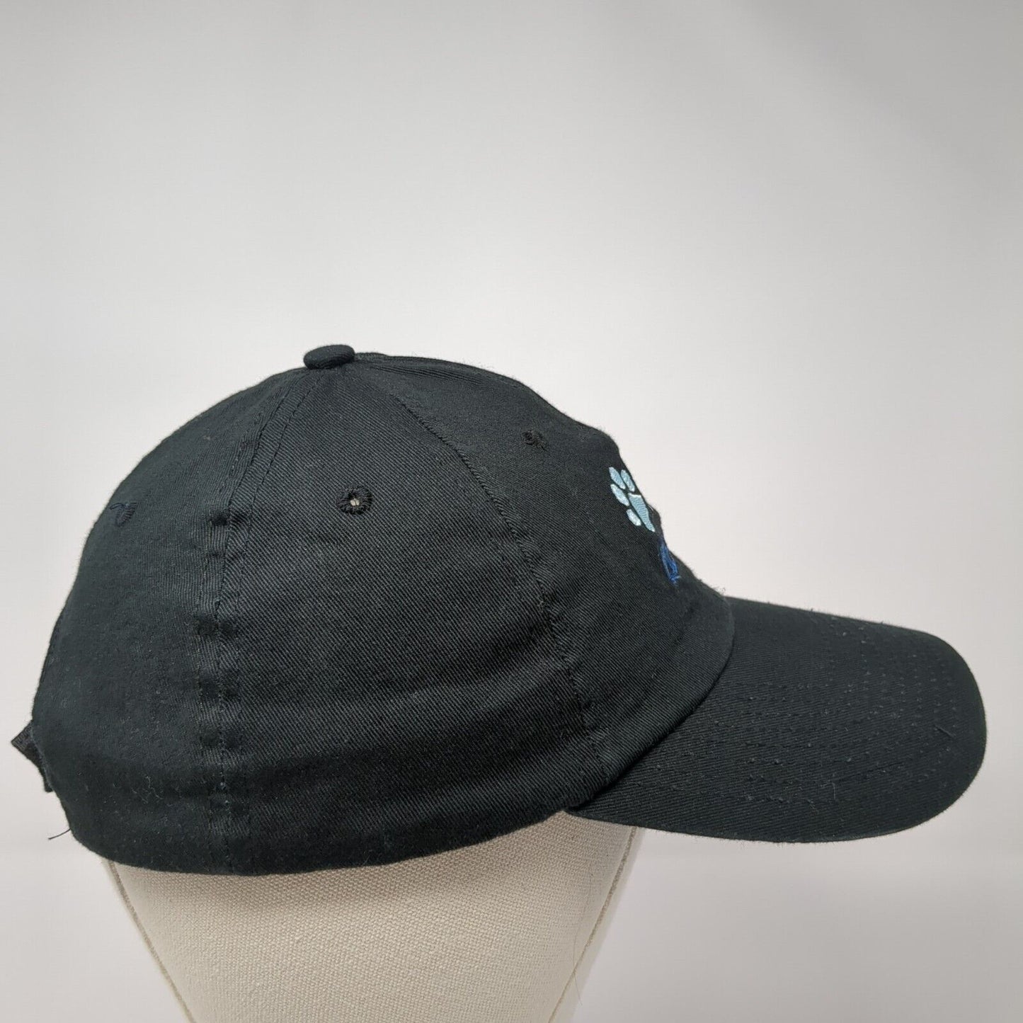 Pet Perfect Strapback Hat Black One Size Adjustable Embroidered 6 Panel AB Prime
