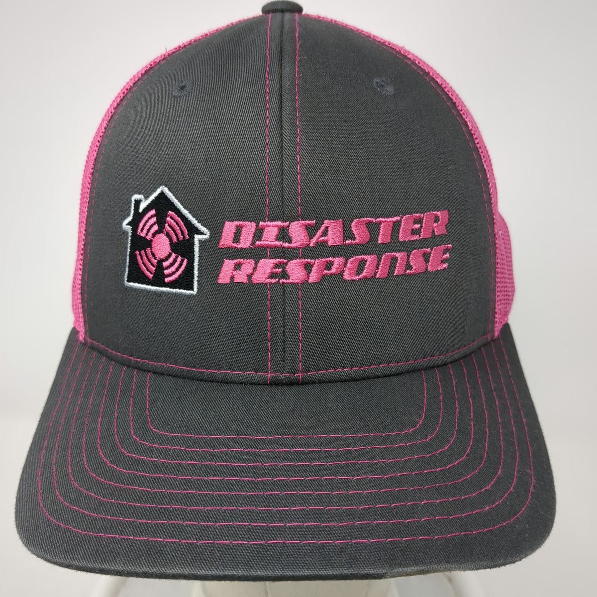 Richardson 112 Trucker Hat Black Pink One Size Disaster Response Mesh Snapback