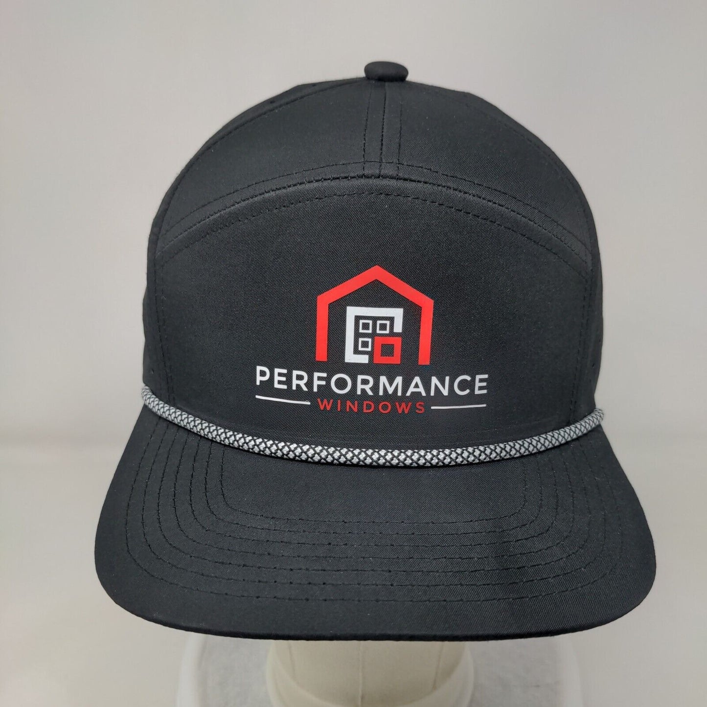 Performance Windows Snapback Hat Black One Size Adjustable 6 Panel 707 Kamel