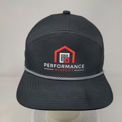 Performance Windows Snapback Hat Black One Size Adjustable 6 Panel 707 Kamel