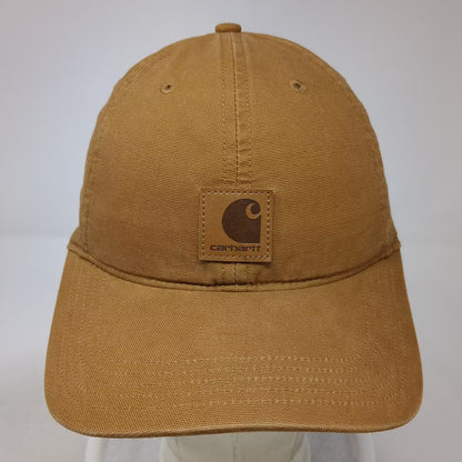 Carhartt Baseball Cap Brown One Size Adjustable Strapback Logo Patch Canvas Hat