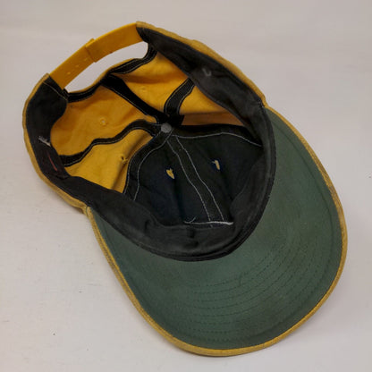 Nike Swoosh Snapback Hat Yellow One Size Embroidered Adjustable Vintage Tag