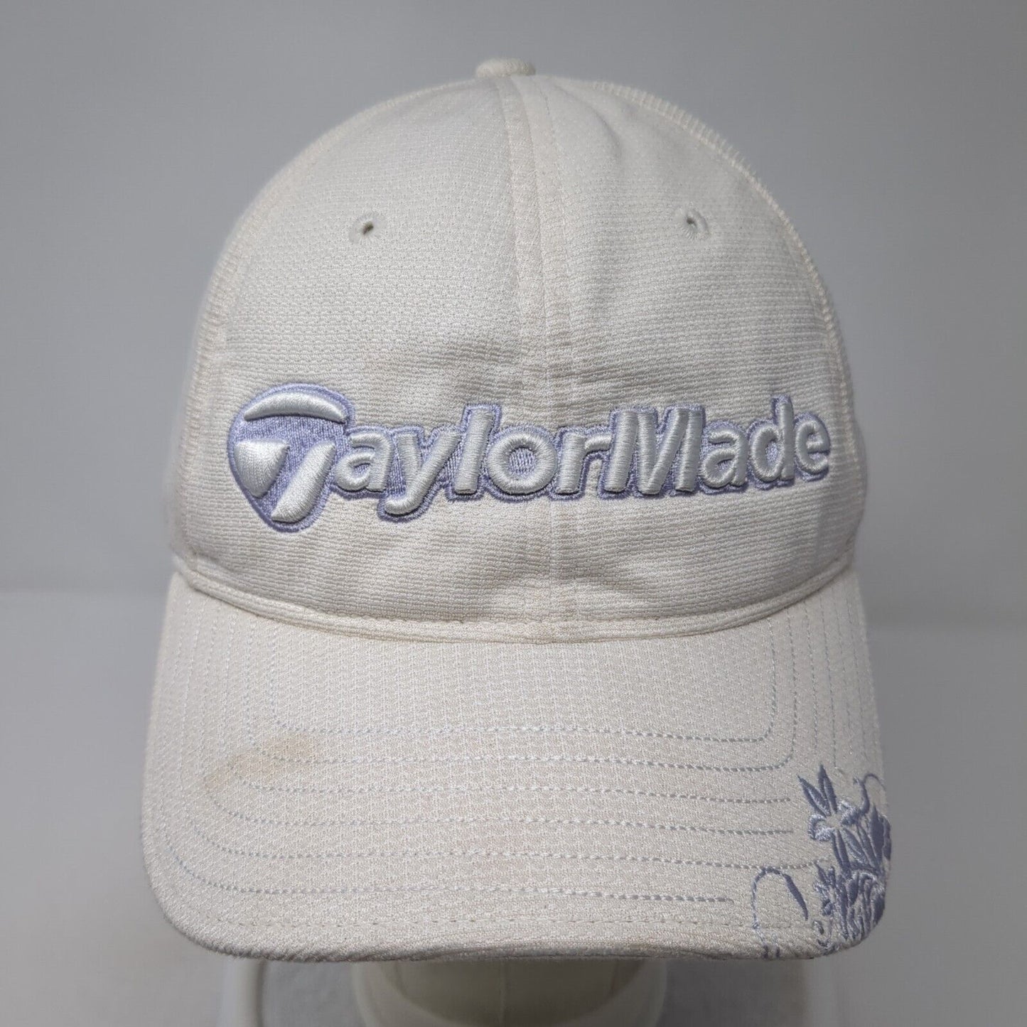 TaylorMade Strapback Hat White Cream One Size Adjustable Embroidered