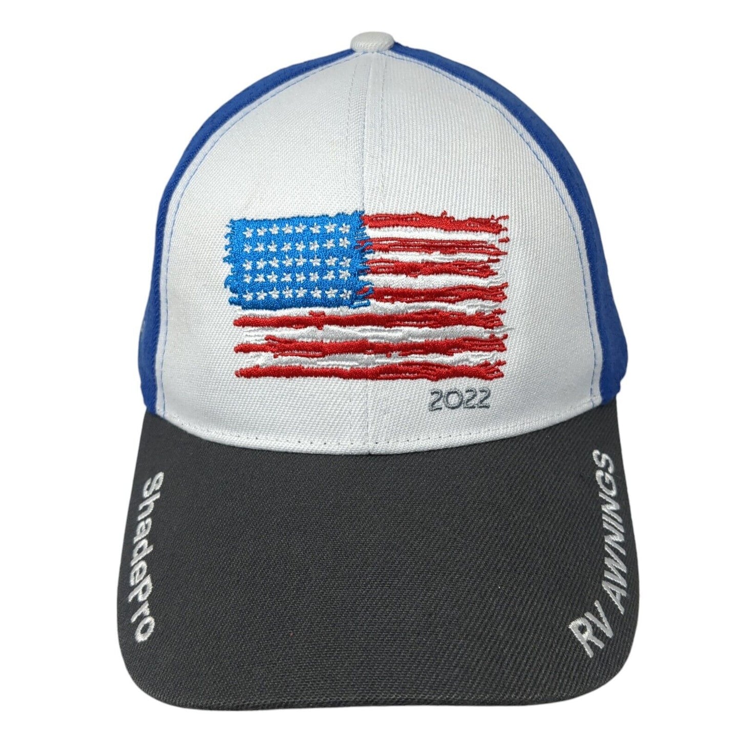 USA Flag ShadePro Strapback Hat Multi One Size RV Awnings Laser Cut