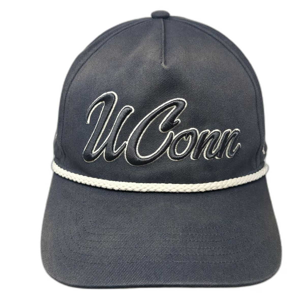 '47 Connecticut UConn Huskies NCAA 5 Panel Gray One Size Rope Snapback Hat Logo
