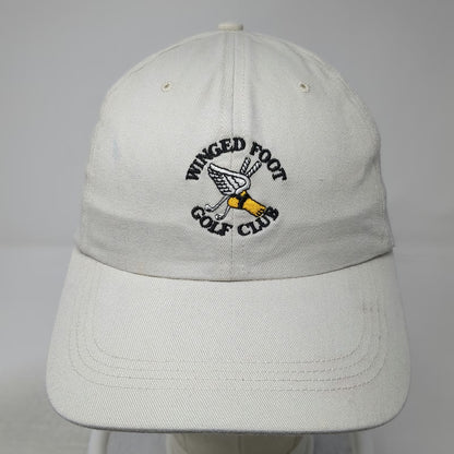 Ahead Winged Foot Golf Club Hat Baseball Cap Beige One Size Slideback Sports