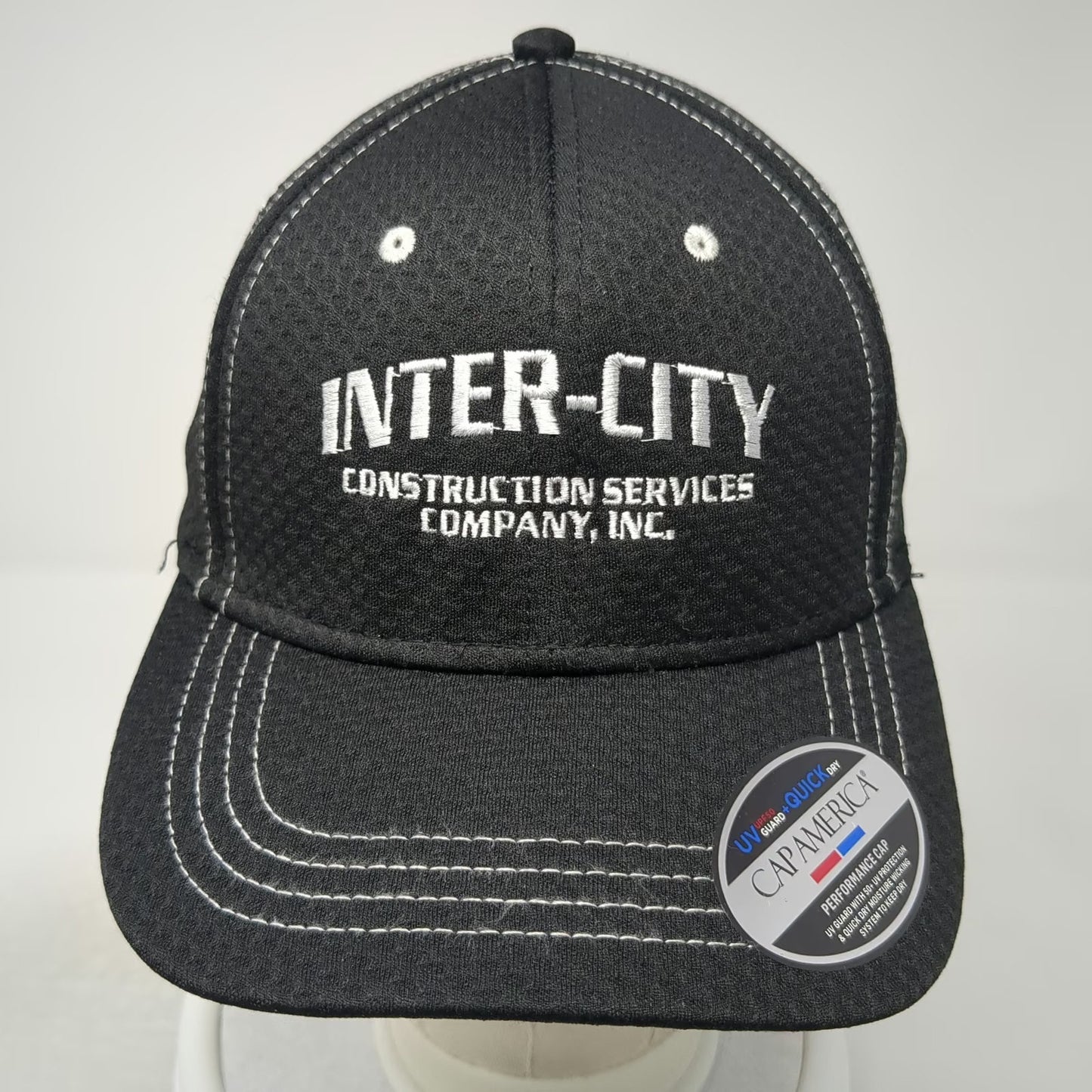 Cap America Baseball Cap Black One Size Inter-City Construction Hat Strapback
