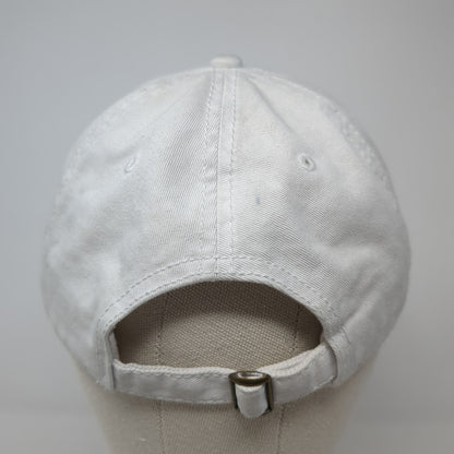 DAD. Slideback Baseball Cap White One Size Adjustable Embroidered 6 Panel