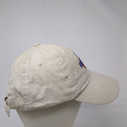 Rubright's Bait & Tackle Slideback Hat Tan One Size Embroidered 6 Panel