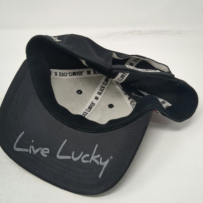 Black Clover Baseball Cap Black One Size Live Lucky Daltile Strapback Hat