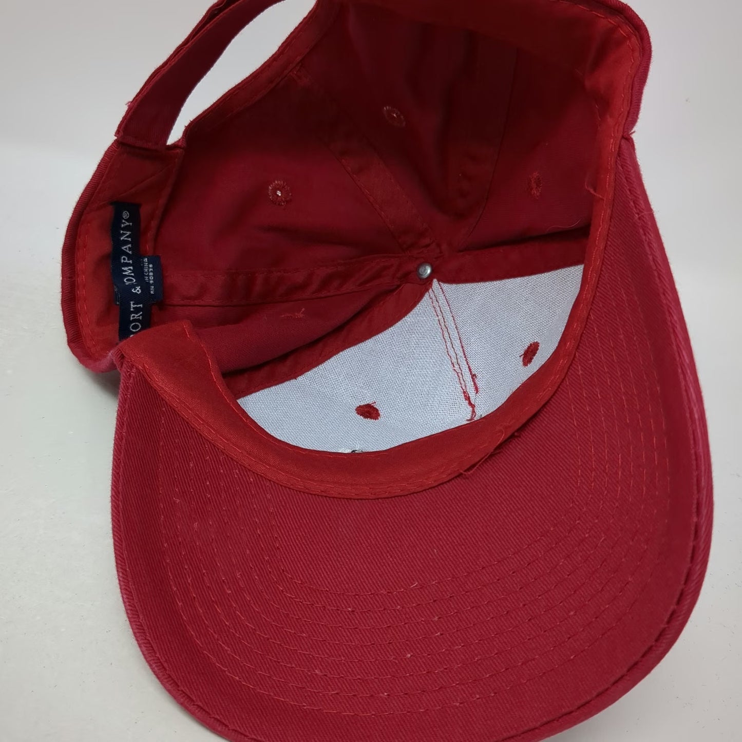 Port & Company Baseball Cap Red One Size Front Sight Logo Cotton Strapback Hat