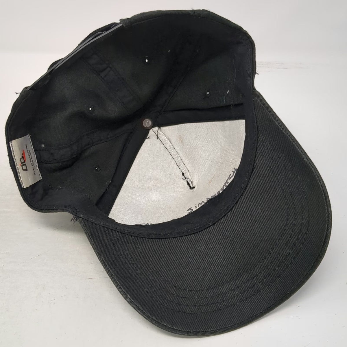 Otto Black 5 Panel One Size Snapback Hat Mercury Wire Graphic Print Logo Cap