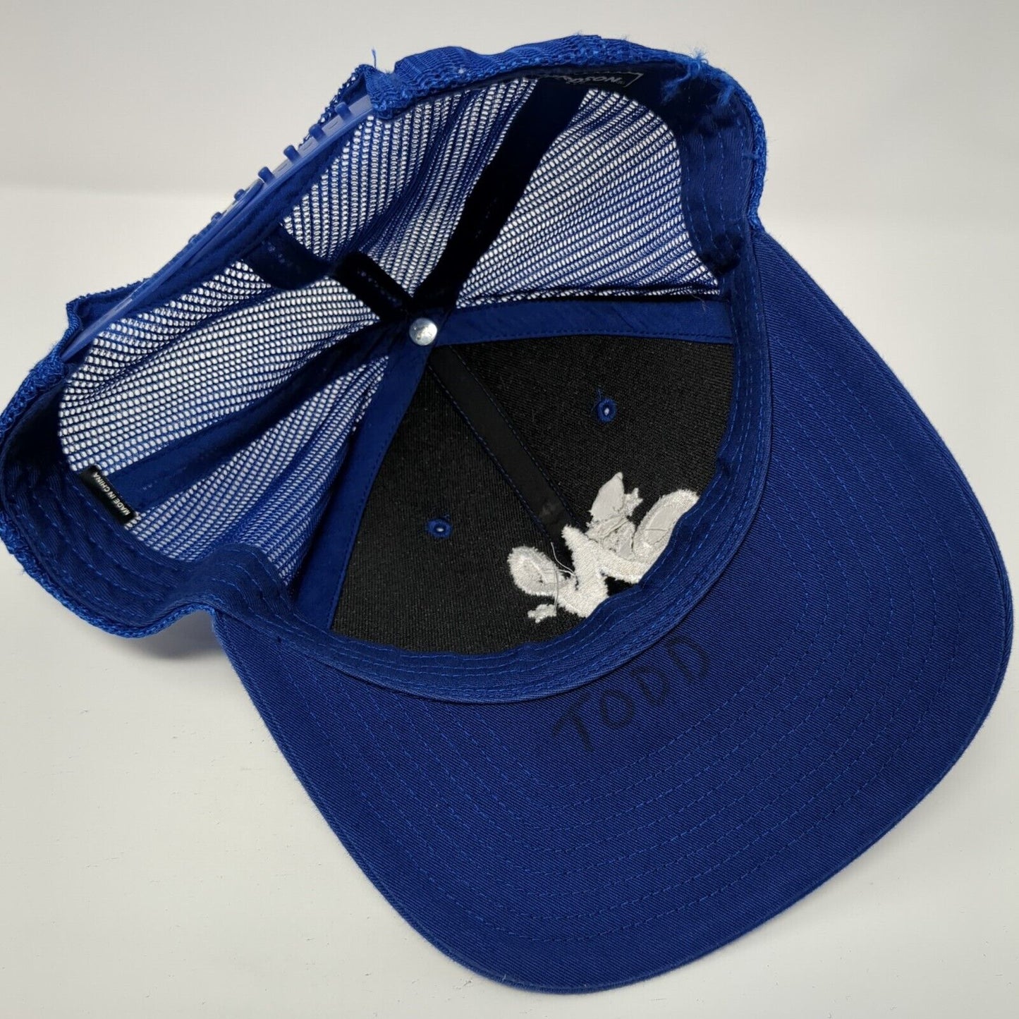 N Boise Snapback Mesh Back Trucker Hat Blue One Size Solid Richardson