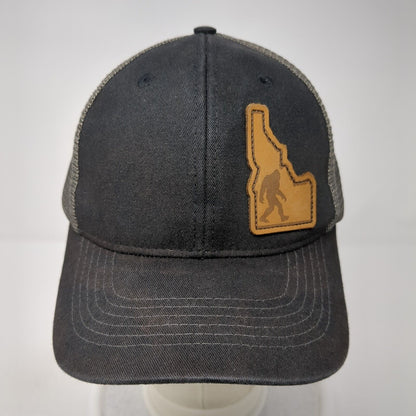 Idaho Snapback Trucker Hat Black OS Adjustable Mesh Back Arcadian Outfitters