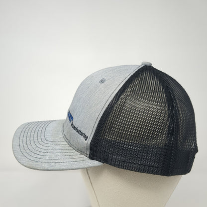 JST Manufacturing Snapback Trucker Hat Gray One Size Mesh Back 6 Panel