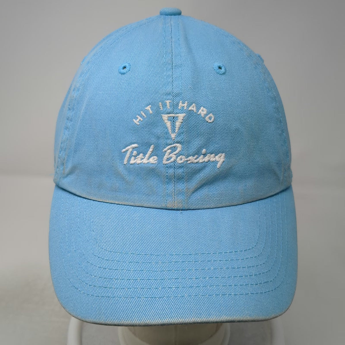 Top of the World Baseball Cap Blue One Size Title Boxing Hit It Hard Cotton Hat