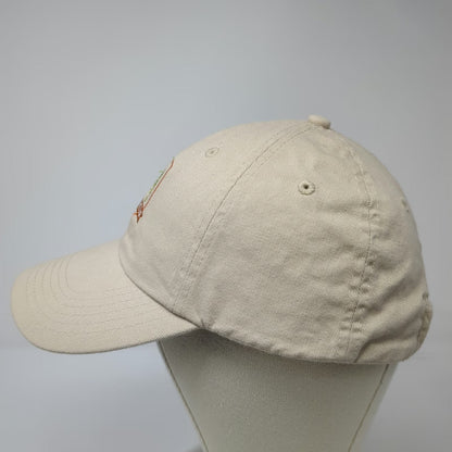Camp Chussid Pine Trees Crest Beige One Size Baseball Cap Cotton Slideback Hat