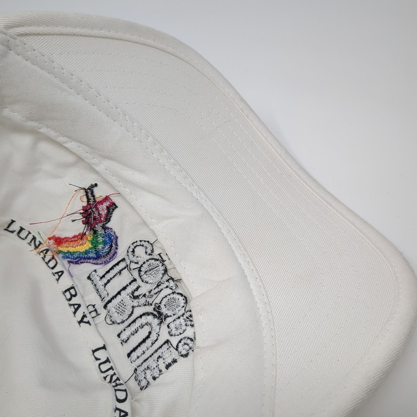 True Colors Cadet Army Cap White One Size Adjustable Embroidered Lunada Bay