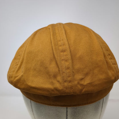 Botvela Newsboy Cap Brown 7 1/8 Cotton Twill 8 Panel Flat Cabbie Gatsby Hat