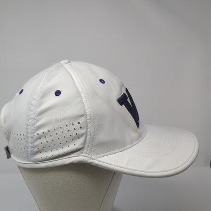 Letter W Strapback Hat White One Size Embroidered Laser Cut Nike Swoosh