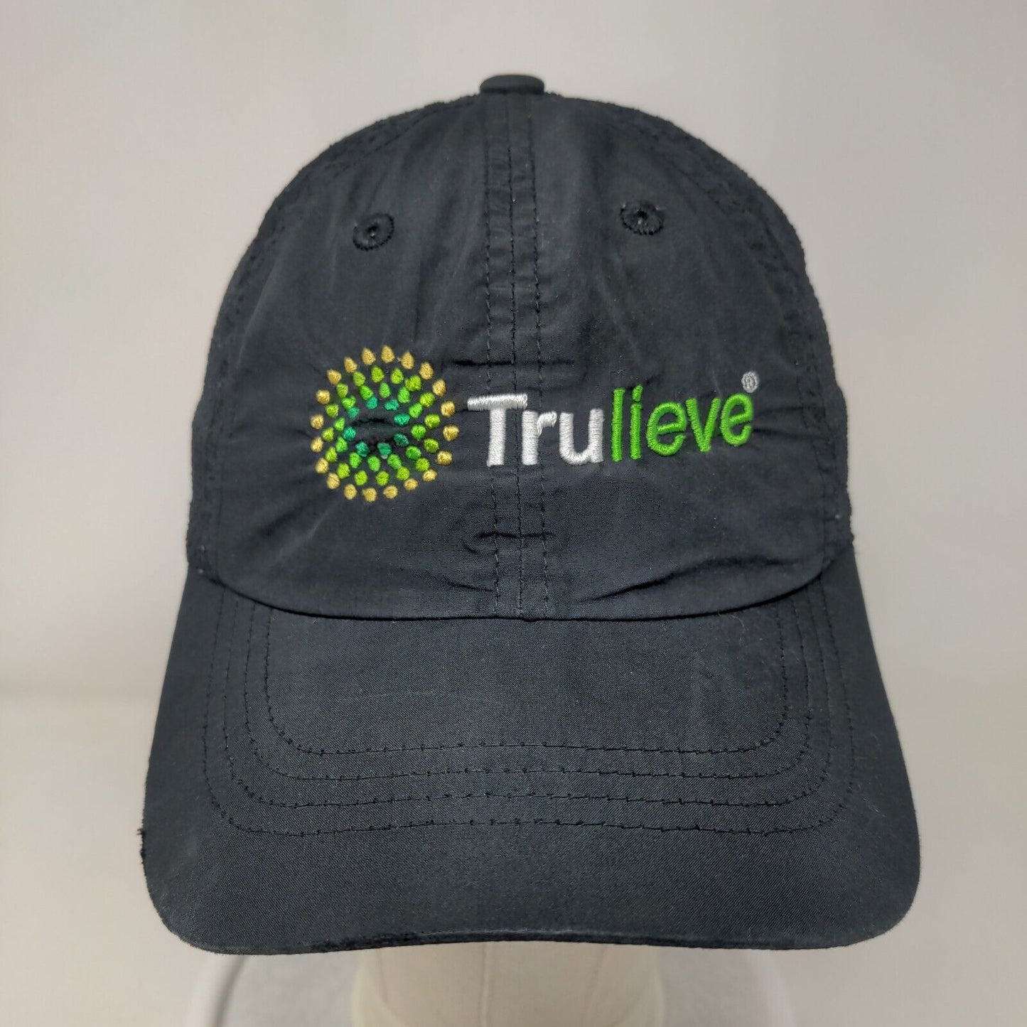 Trulieve Strapback Hat Black One Size Embroidered Breathable Port Authority