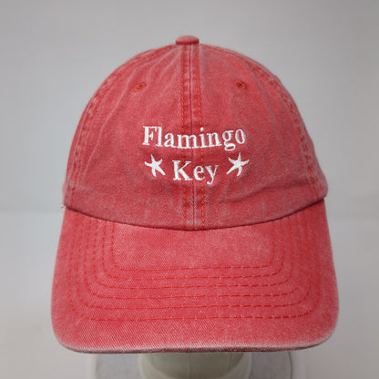 Flamingo Key Strapback Hat Red One Size Adjustable Hit Wear 6 Panel