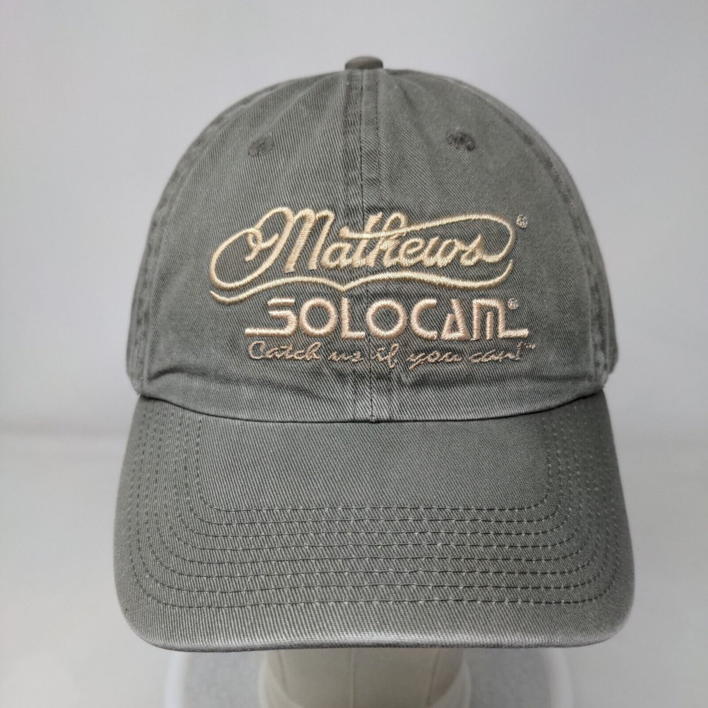 Matthews Solocam Catch Us If You Can Strapback Hat Brownish-Gray OS 6 Panel