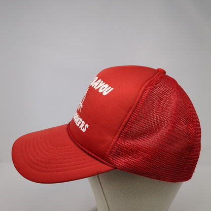 James Bayou Catfish Cookers Snapback Rope Trucker Hat Red One Size