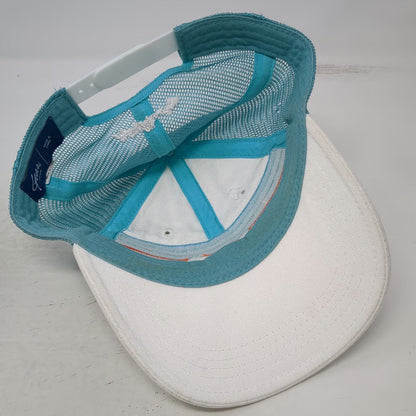 Gear White Blue Trucker Hat One Size Stanley Idaho Mountain Stripe Mesh Snapback
