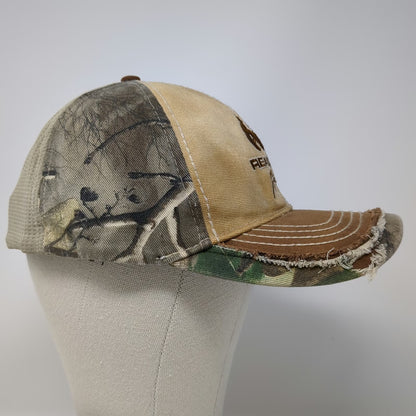 Paramount Outdoors Baseball Cap Beige Brown M Realtree Camo Mesh Distressed Hat
