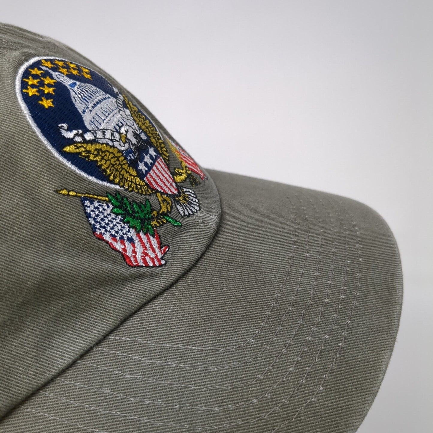American Eagle Wadshington DC Slideback Hat Brown OS Adjustable Embroidered