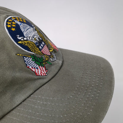 American Eagle Wadshington DC Slideback Hat Brown OS Adjustable Embroidered