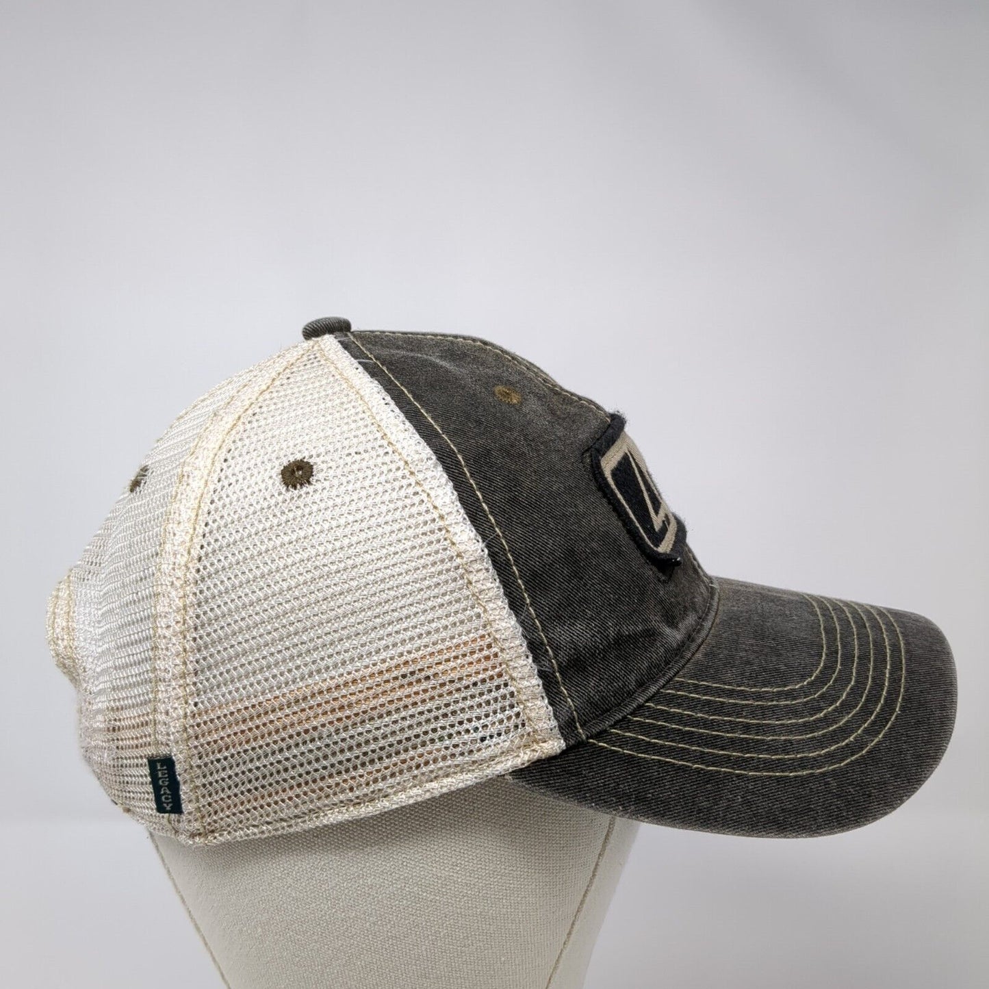 IdaPac Snapback Trucker Hat Gray OS Adjustable Embroidered Mesh Back Legacy