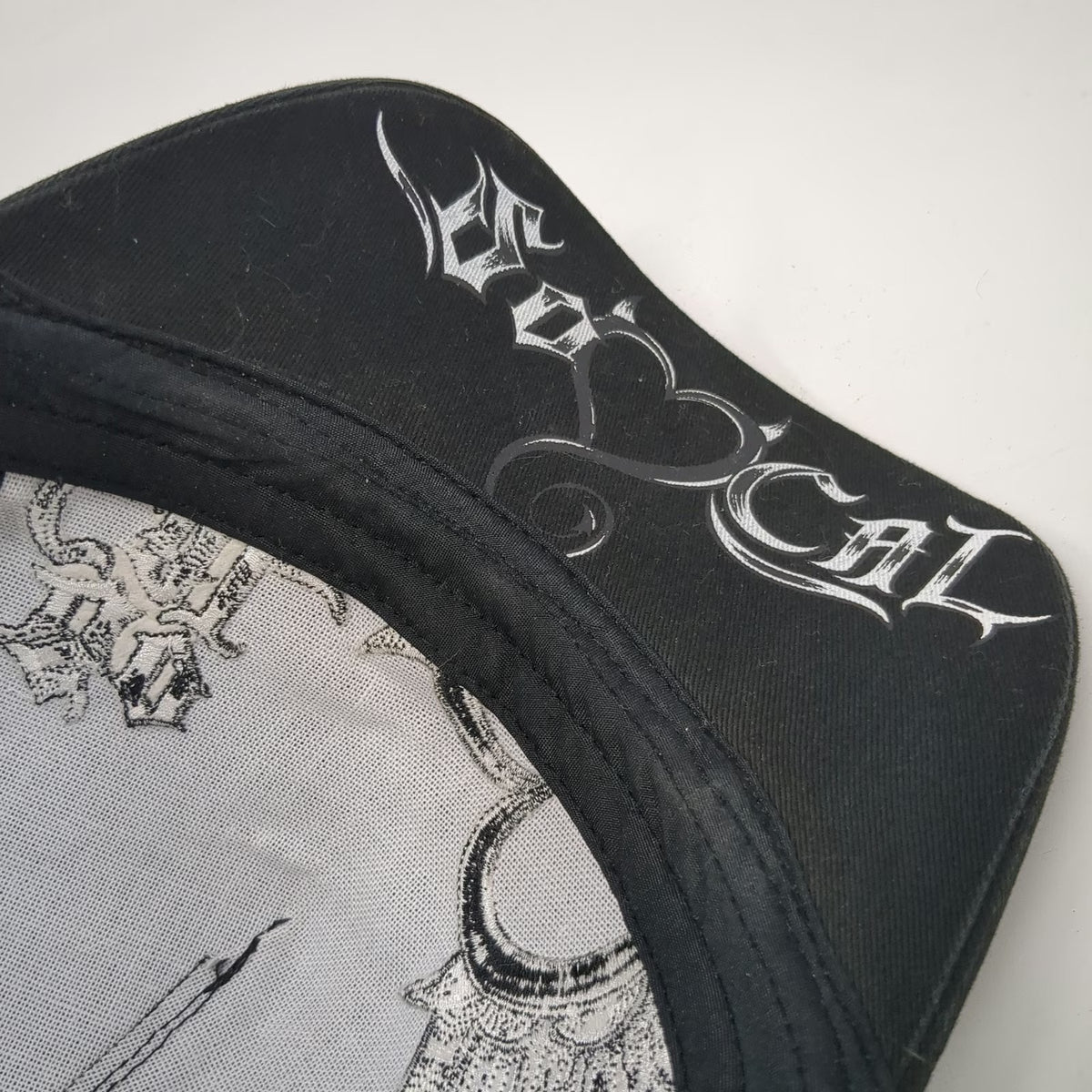 So Cal No Fear Trucker Hat Black Winged Heart Embroidered Gothic Vintage