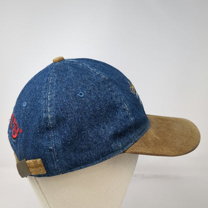 Levi's Baseball Cap Blue One Size Strapback Denim Suede Brim American Legend Hat