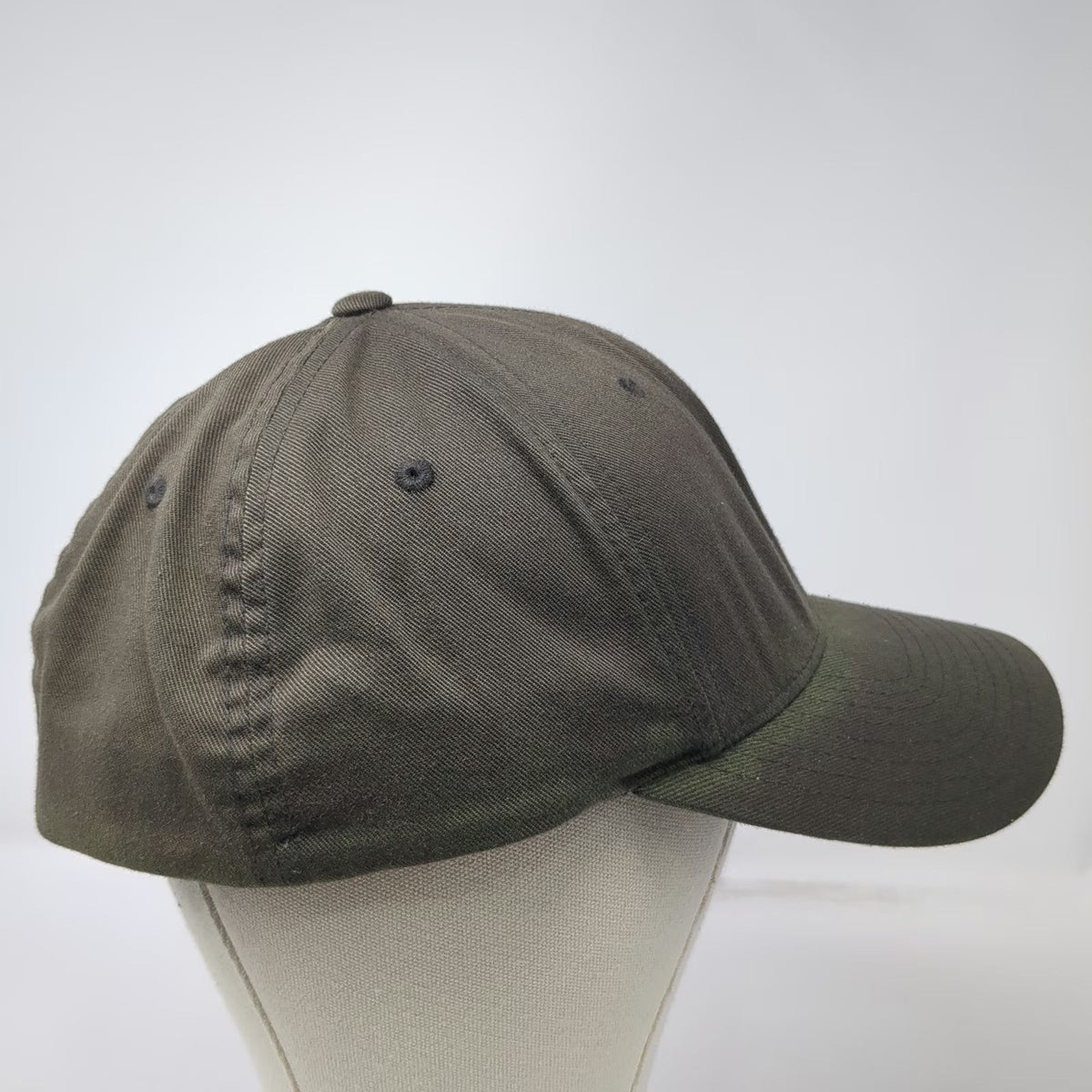 Enthuzst Baseball Cap Gray XL Flexfit Logo Curved Brim Stretch Fit Outdoor Hat