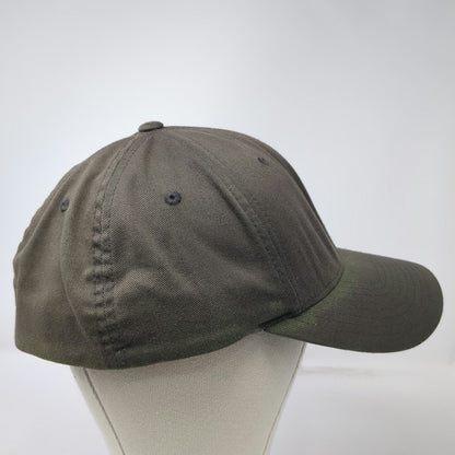 Enthuzst Baseball Cap Gray XL Flexfit Logo Curved Brim Stretch Fit Outdoor Hat