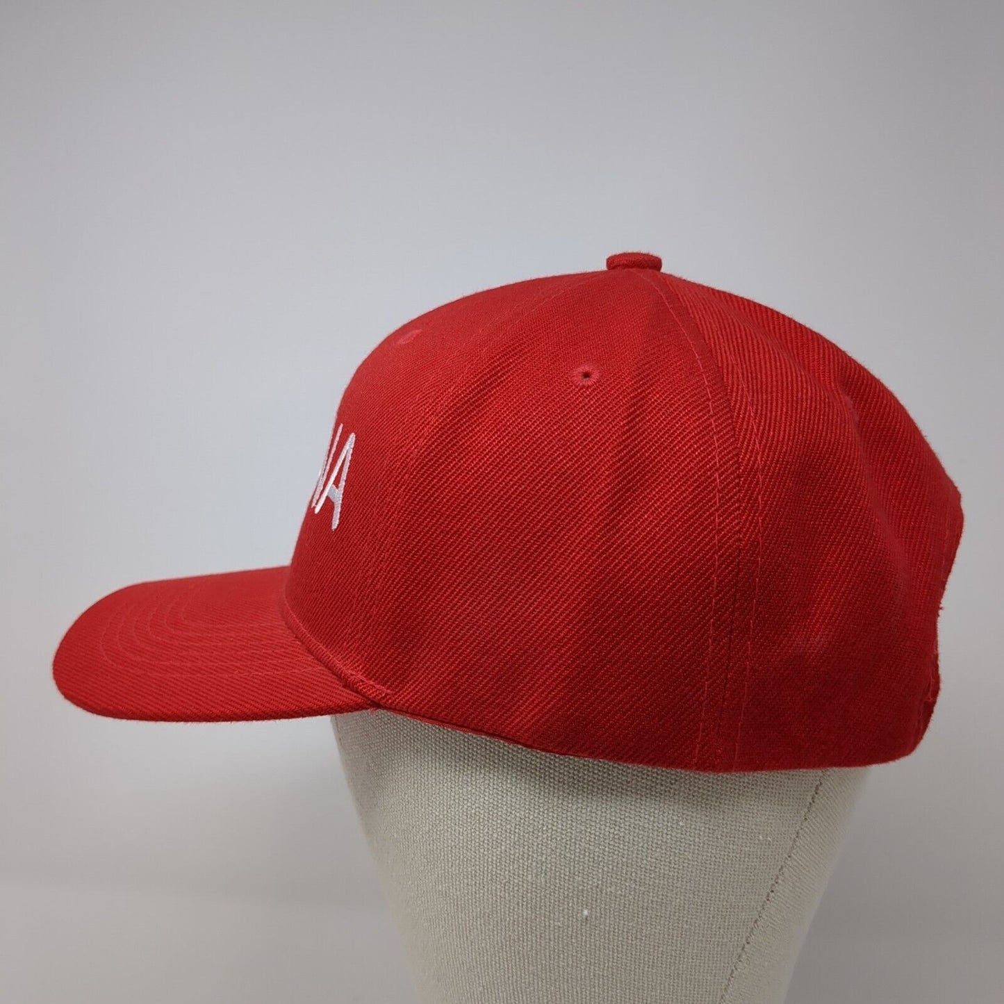 Sedona Strapback Hat Red One Size Adjustable Embroidered Solid 6 Panel