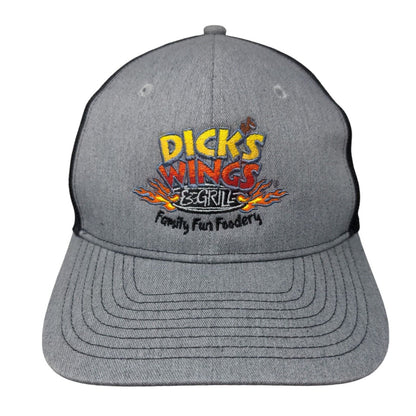 Dicks Wings & Grill Snapback Mesh Back Trucker Hat Gray One Size Colorblock