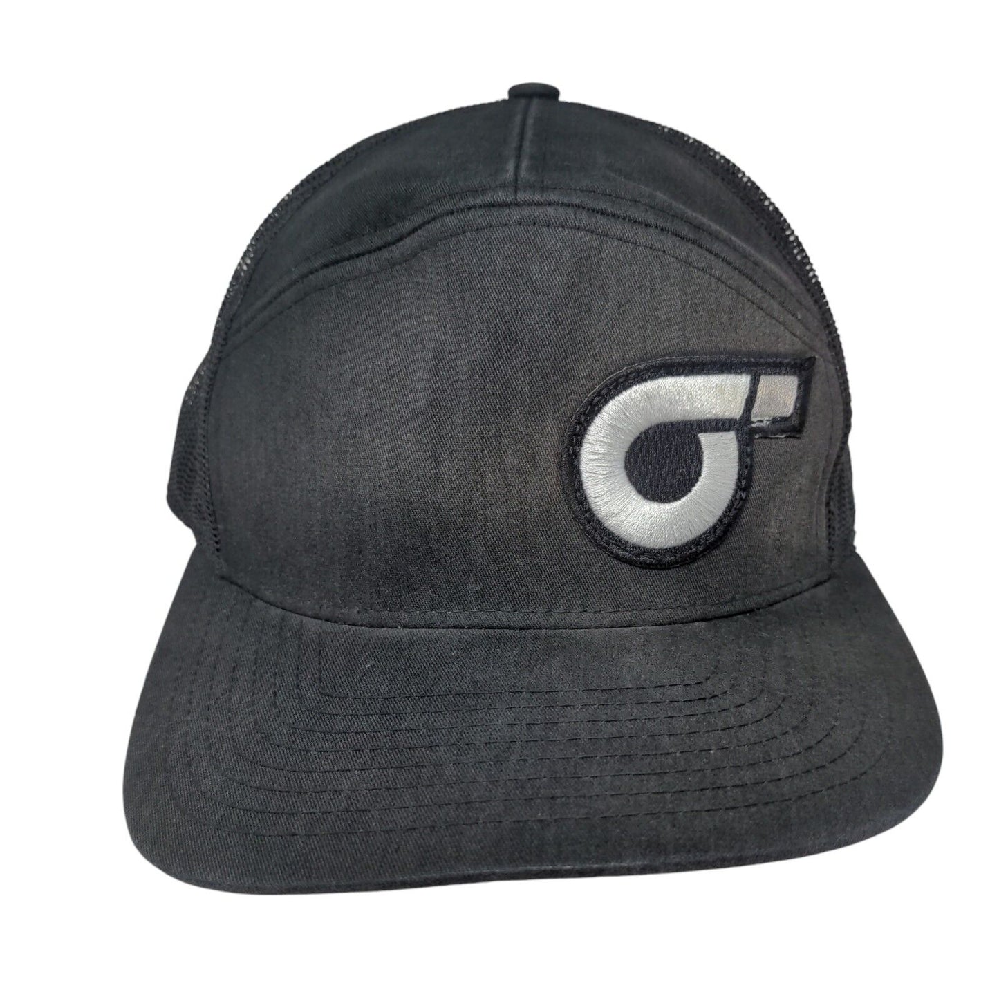 Richardson Snapback Trucker Hat Black One Size Adjustable Mesh Back 6 Panel