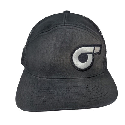 Richardson Snapback Trucker Hat Black One Size Adjustable Mesh Back 6 Panel