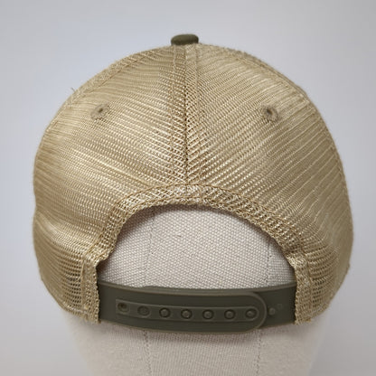 Bronco Patch Snapback Mesh Back Trucker Hat Brown One Size Adjustable